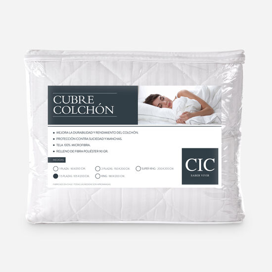 Colchon 1.5 Plazas Cubrecolchon Cic Colchon 1.5 Plazas Cubrecolchon Cic
